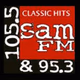 Logo de Sam FM 105.5 & 95.3 - W237CA
